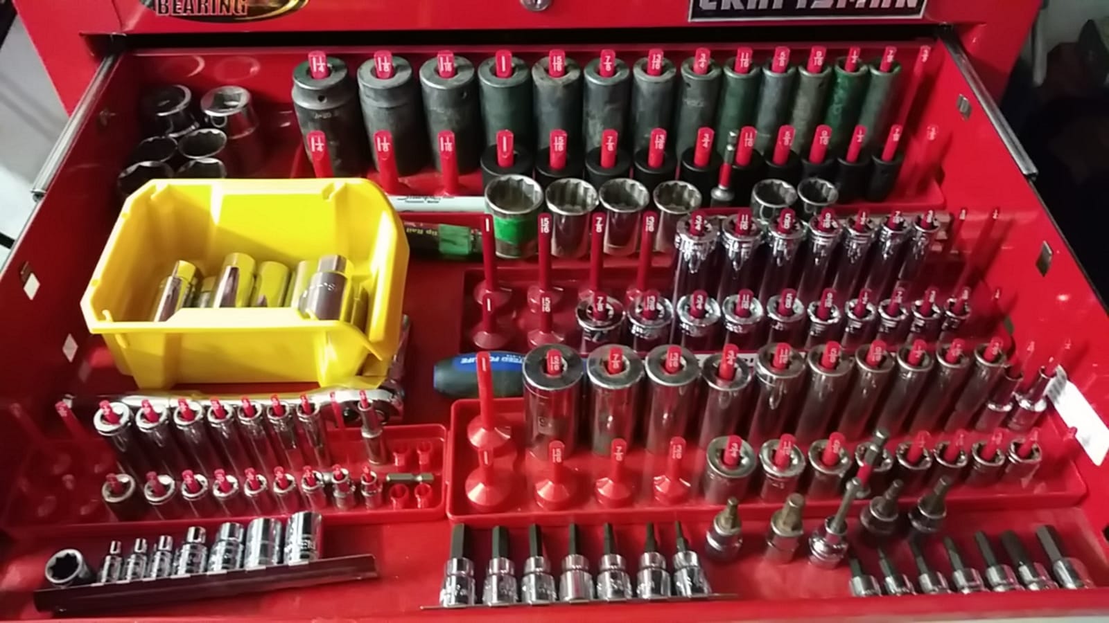 AIUITIO 6PCS Socket Organizer Tray Set, Red SAE & Black Metric Socket Storage Trays, 1/4-Inch, 3/8-Inch & 1/2-Inch Drive Deep and Shallow Socket Holders for Toolboxes customer photo 2