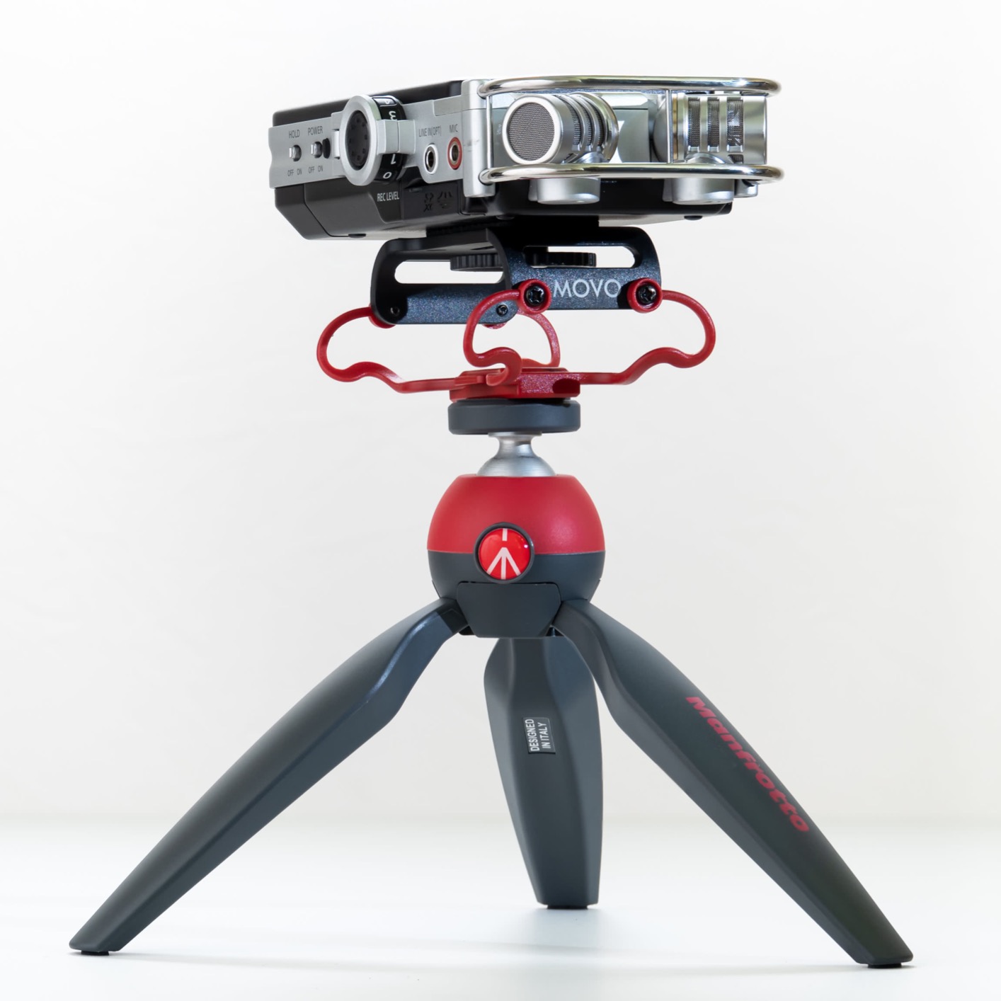 Movo SMM5-B Universal Microphone and Portable Recorder Shock Mount - Fits the Zoom H1n, H2n, H4n, H5, H6, Tascam DR-40x, DR-05x, DR-07x and others with a 1/4