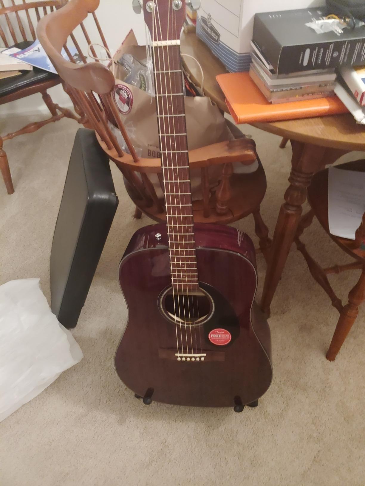 Fender CD-60S Dreadnought Acoustic Guitar, All-Mahogany, 2-Yr Warranty | CD-60S Dreadnought Classic Design with Rounded Walnut Fingerboard, Glossed Finish, All-Mahogany Construction customer photo 1