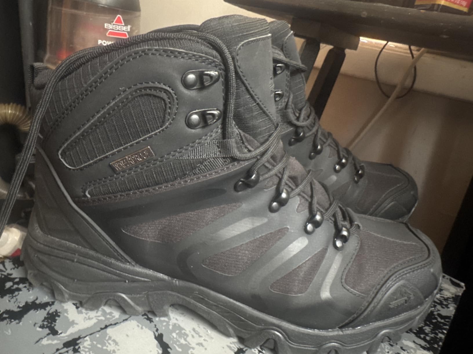 NORTIV 8 Men's Ankle High Waterproof Hiking Boots customer photo 2