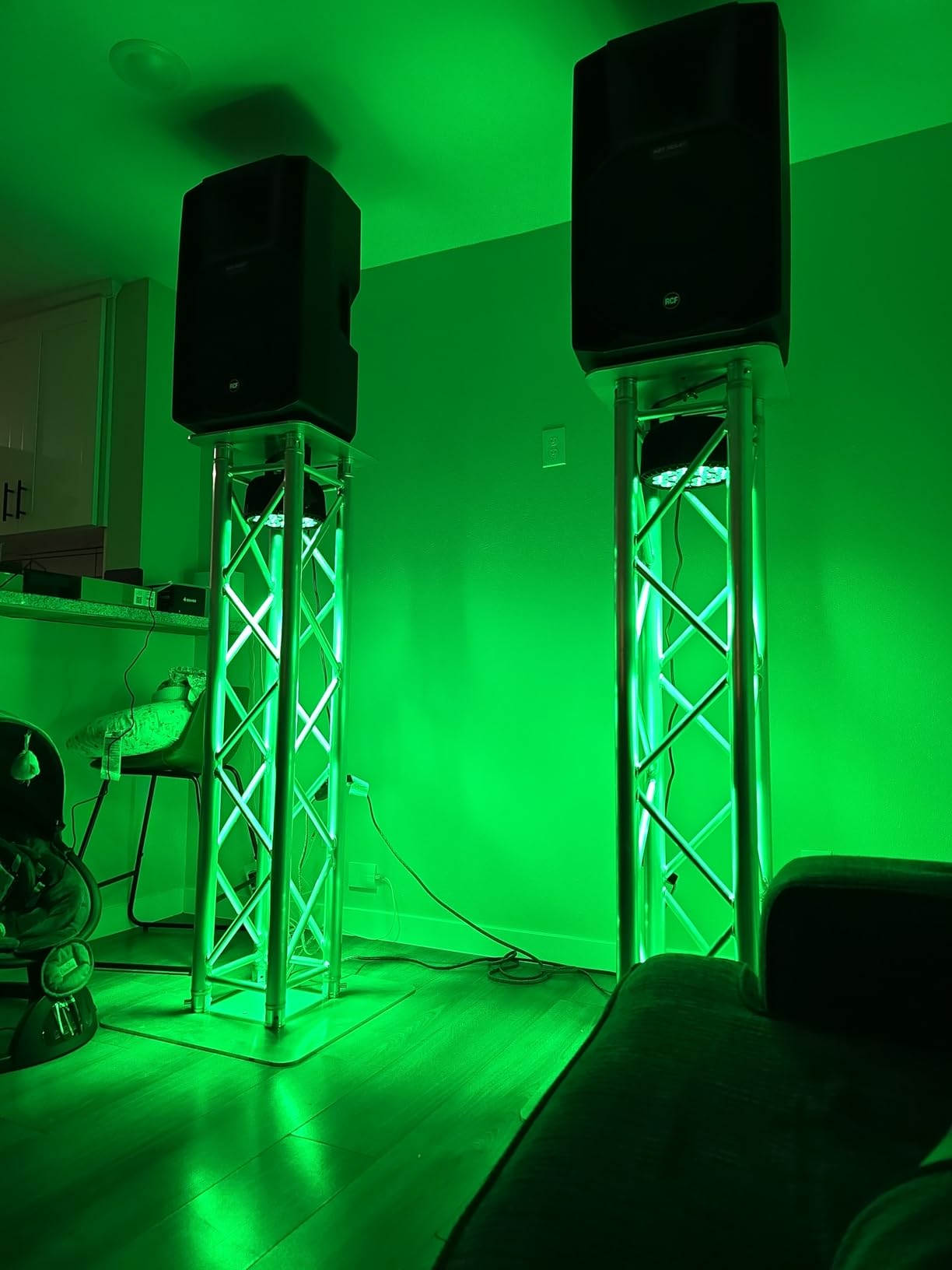 Par Lights LED Stage Lights, U`King 12Wx18 RGBW Uplight Stage Lighting Effect by DMX and Sound Activated Control Wash Light for Wedding Parties Church Club DJ Live Show customer photo 1