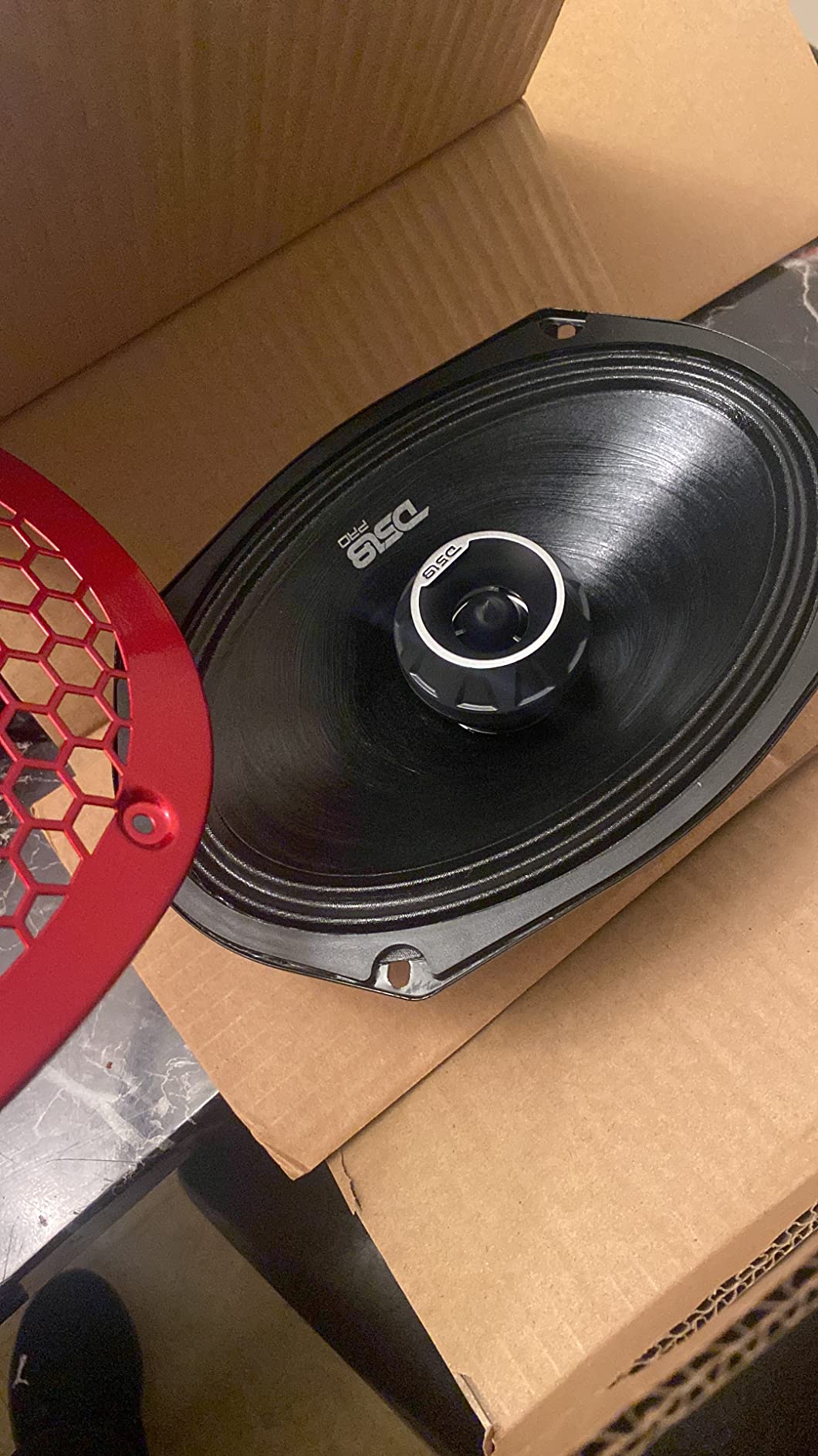 DS18 PRO-ZT Pro Audio Coaxial Midrange Speakers with Built-in Bullet Tweeter, 4-Ohms, Water Resistant - Black Metal Mesh Grill Included (1 Speaker) (6x9 inches) customer photo 1