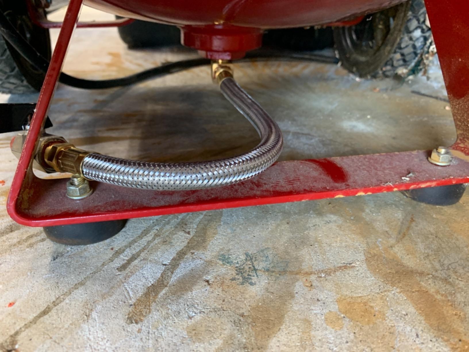 Hromee Extended Tank Drain Assembly Kit with 10 Inch Braided Steel Hose 1/4 Inch Drain Valve and Elbow Fitting for Air Compressor customer photo 2