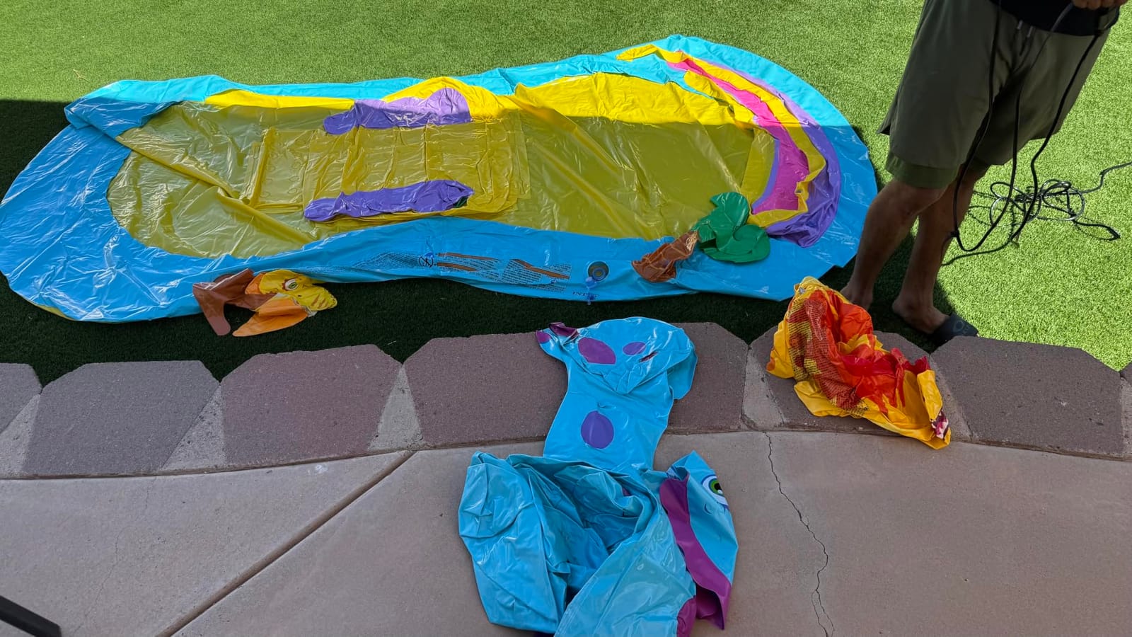 INTEX Jungle Adventure Inflatable Water Slide Park & Kiddie Swimming Pool customer photo 1