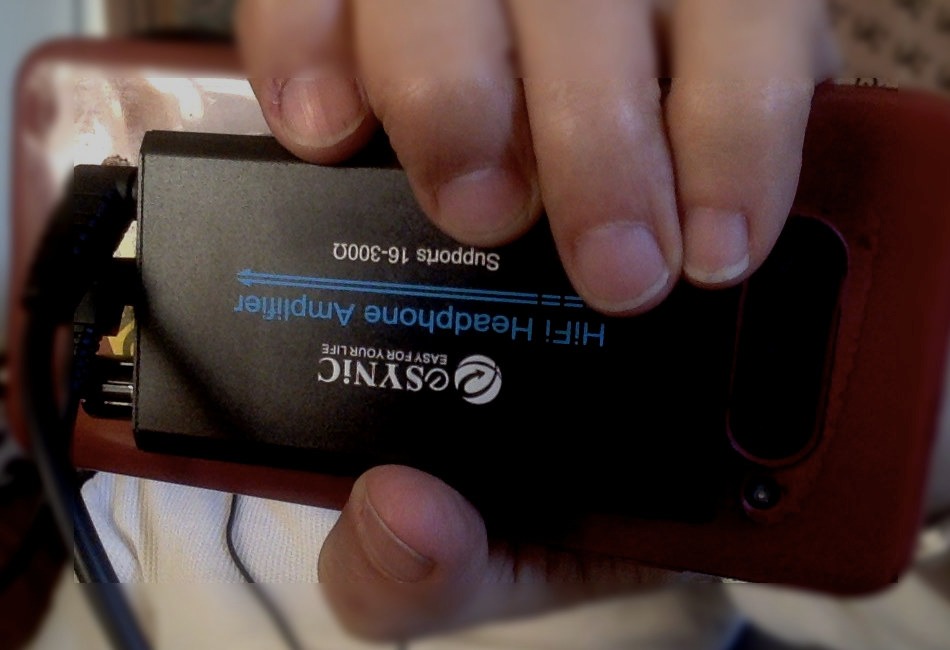 eSynic Rechargeable 16-300 Ohms Portable Headphone Amplifier 3.5mm customer photo 2