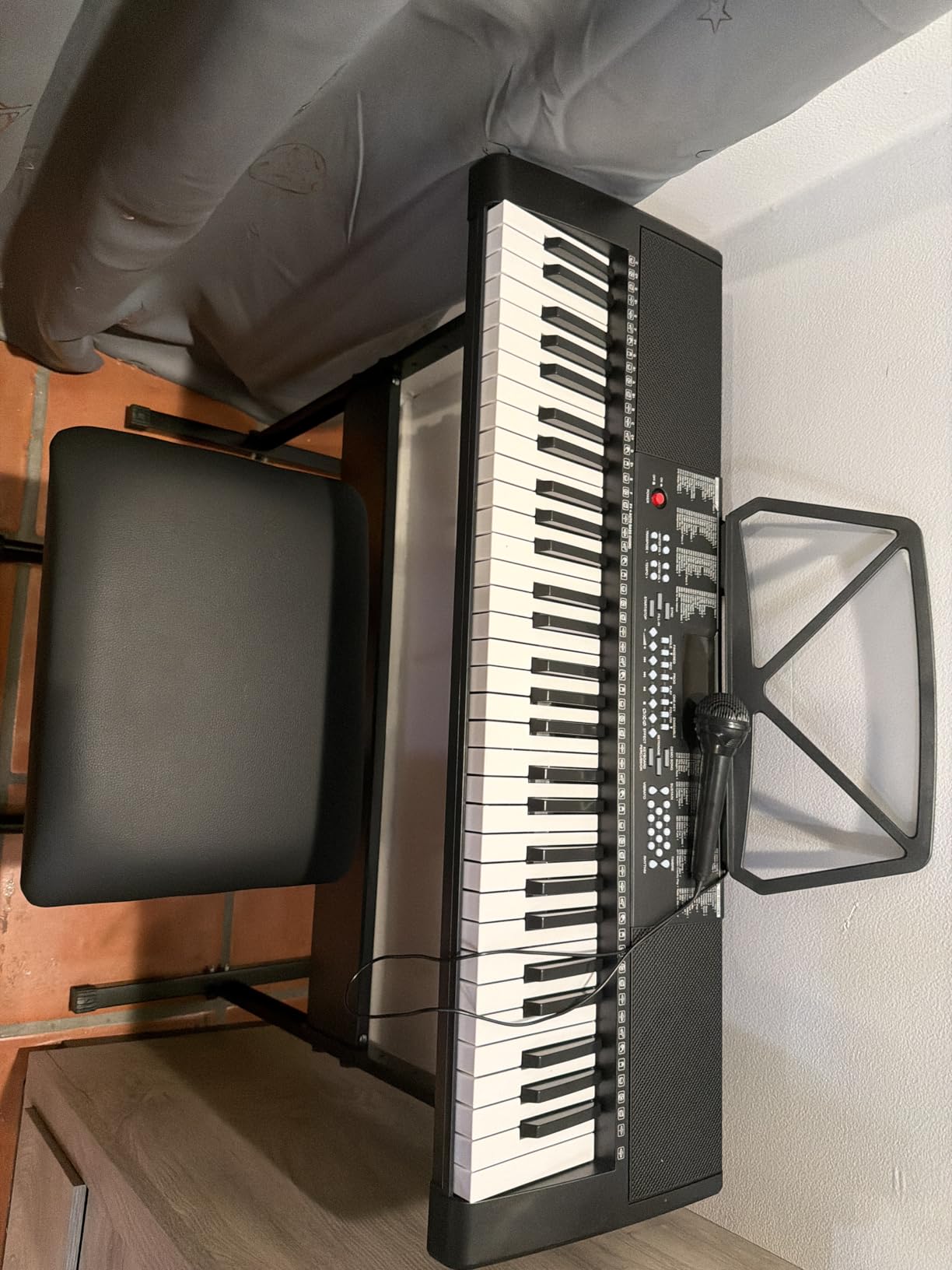 Best Choice Products 61-Key Electronic Keyboard Piano Portable Electric Keyboard Complete Beginner Set w/LED Screen, Stand, Bench, Headphones - Black customer photo 2