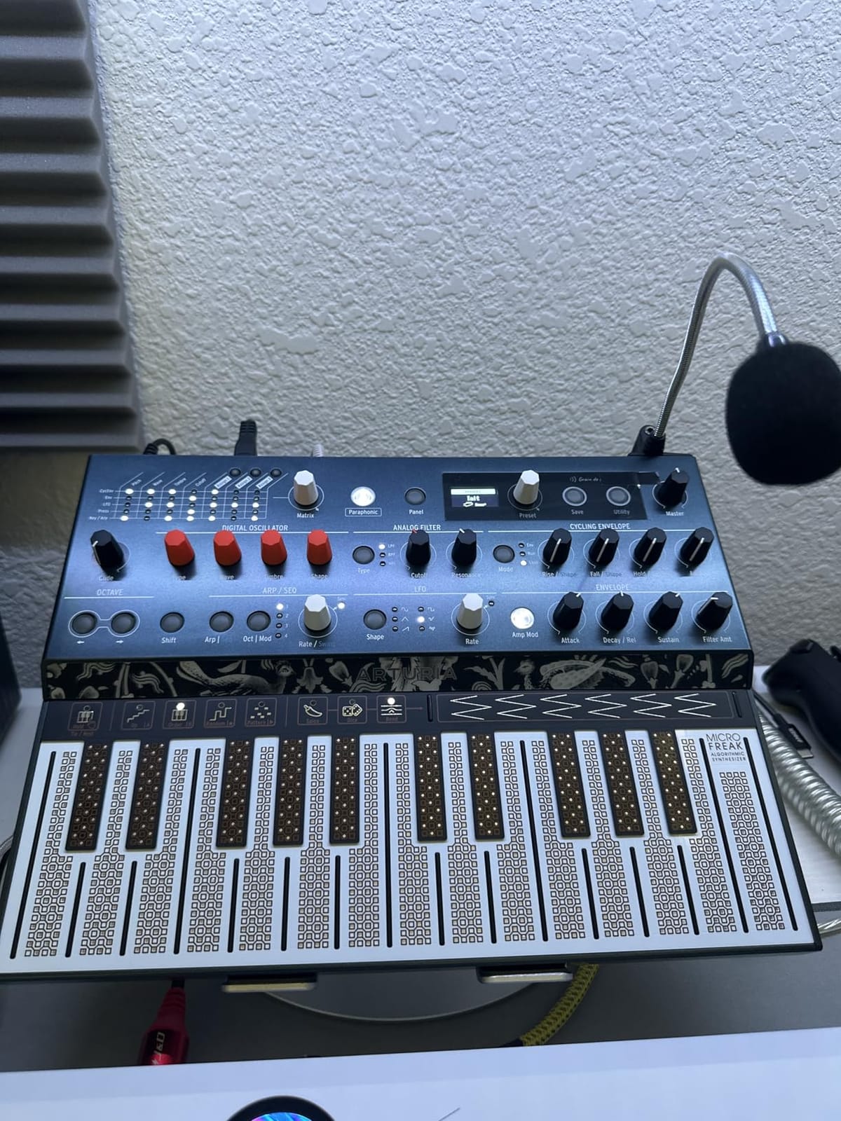 Arturia MicroFreak Synthesizer Keyboard | 21 paraphonic oscillator modes from physical modeling to wavetable, 25-key poly-aftertouch keybed, CV pitch gate and pressure customer photo 2