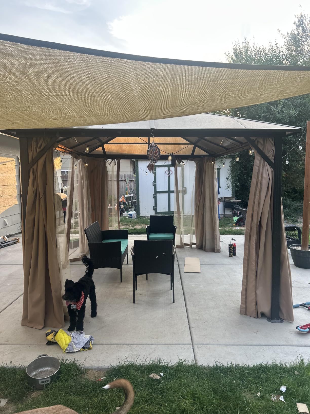 FDW 4-Piece Patio Furniture Set | Black | Outdoor Wicker Furniture customer photo 1