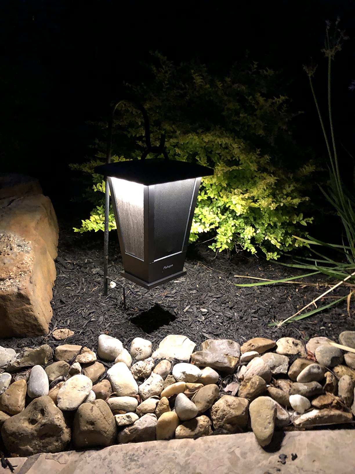 pohopa Bluetooth Speakers Waterproof, 2 Packs True Wireless Stereo Sound 20W Dual Pairing Lantern Indoor Outdoor Speakers with 20 Piece LED Lights, Rich Bass, Pinao Black customer photo 1
