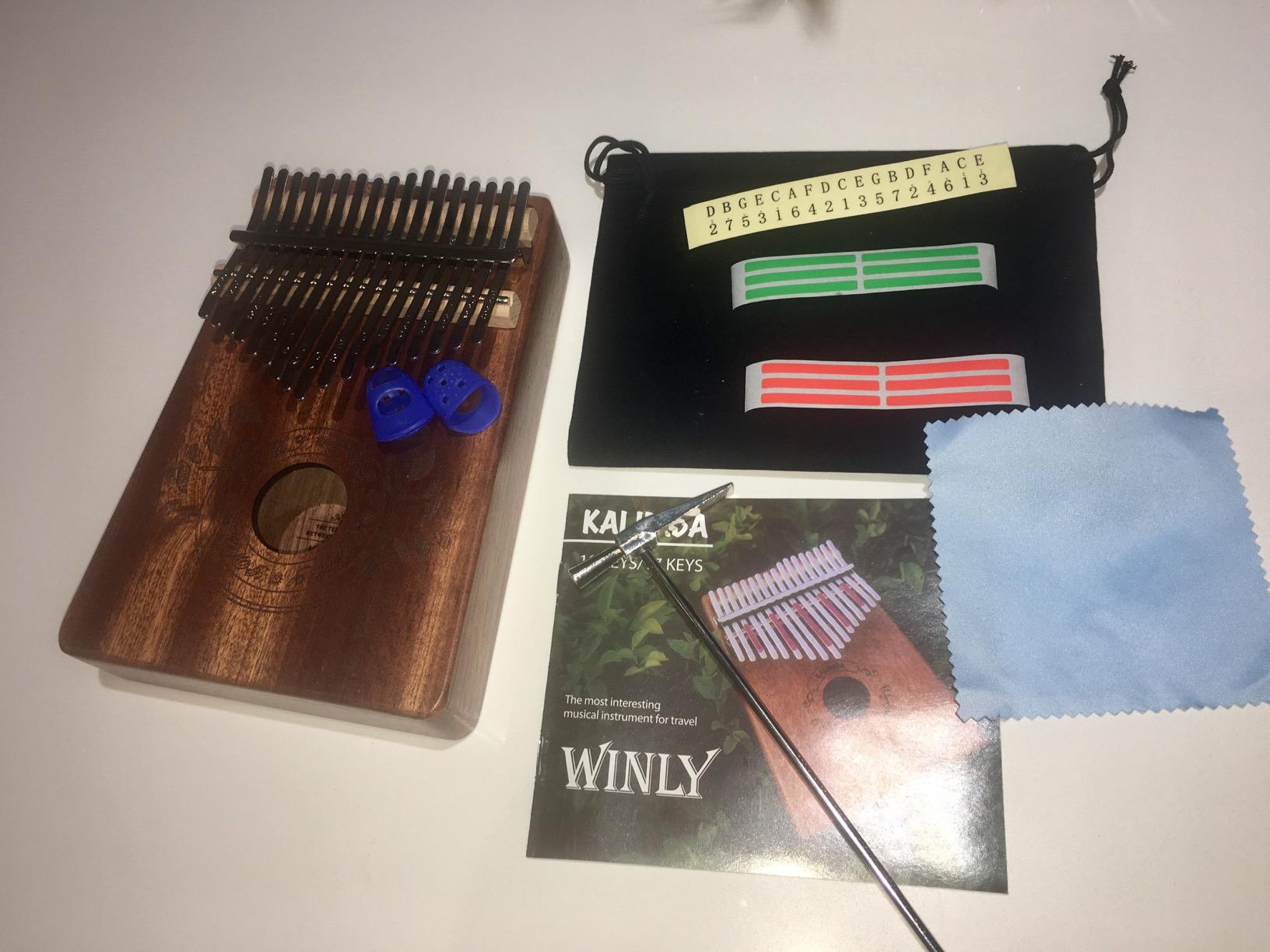 UNOKKI 17-Key Kalimba Thumb Piano - Portable Mahogany Percussion Mbira Instrument - Beginner Tuning Set, Music Instruments for Kids Gifts - Dark Brown customer photo 1