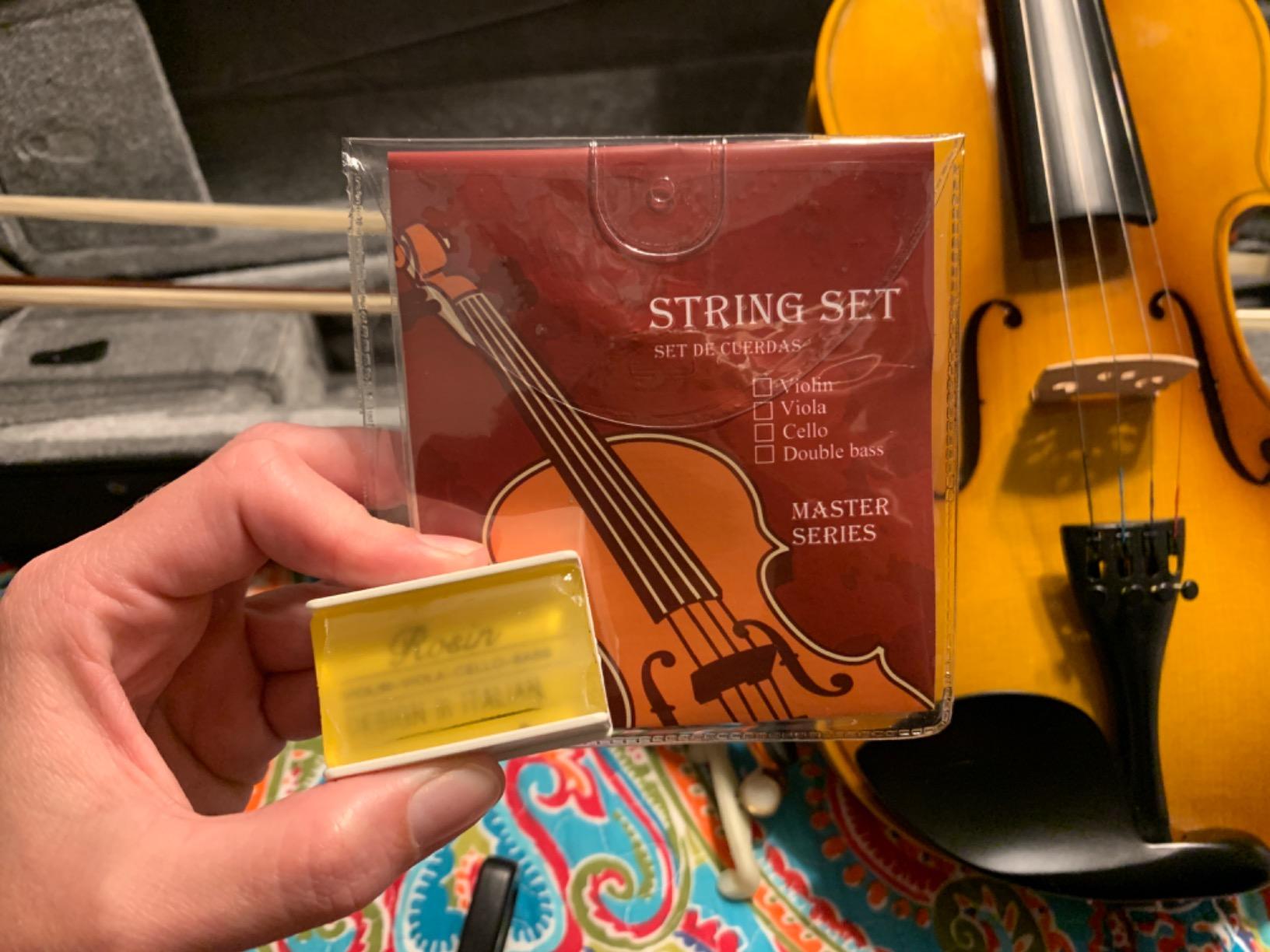 Eastar 4/4 Violin Set Full Size Fiddle Solidwood for Adults with Hard Case, Shoulder Rest, Rosin, Two Bows, Clip-on Tuner and Extra Strings, EVA-330 customer photo 1