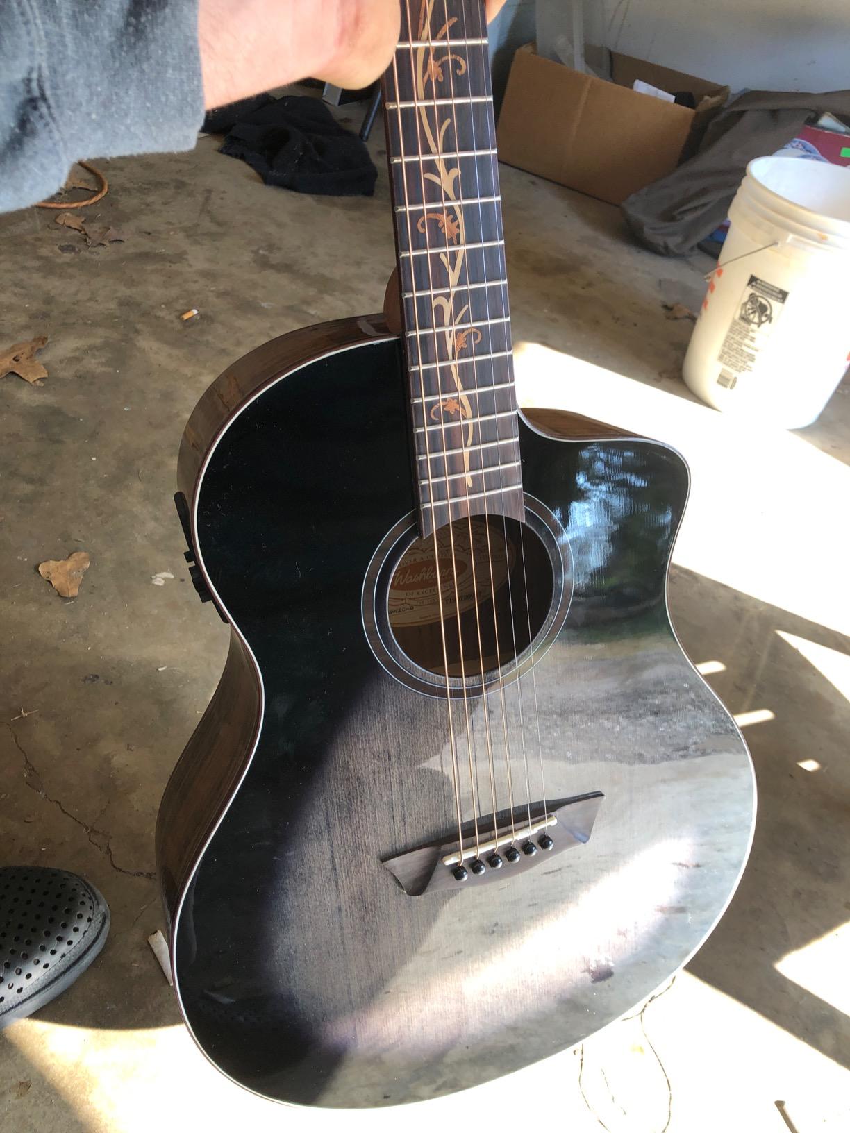 Washburn Bella Tono Vite S9V Studio Cutaway Acoustic Electric Guitar (BTS9VCECH-D) customer photo 1