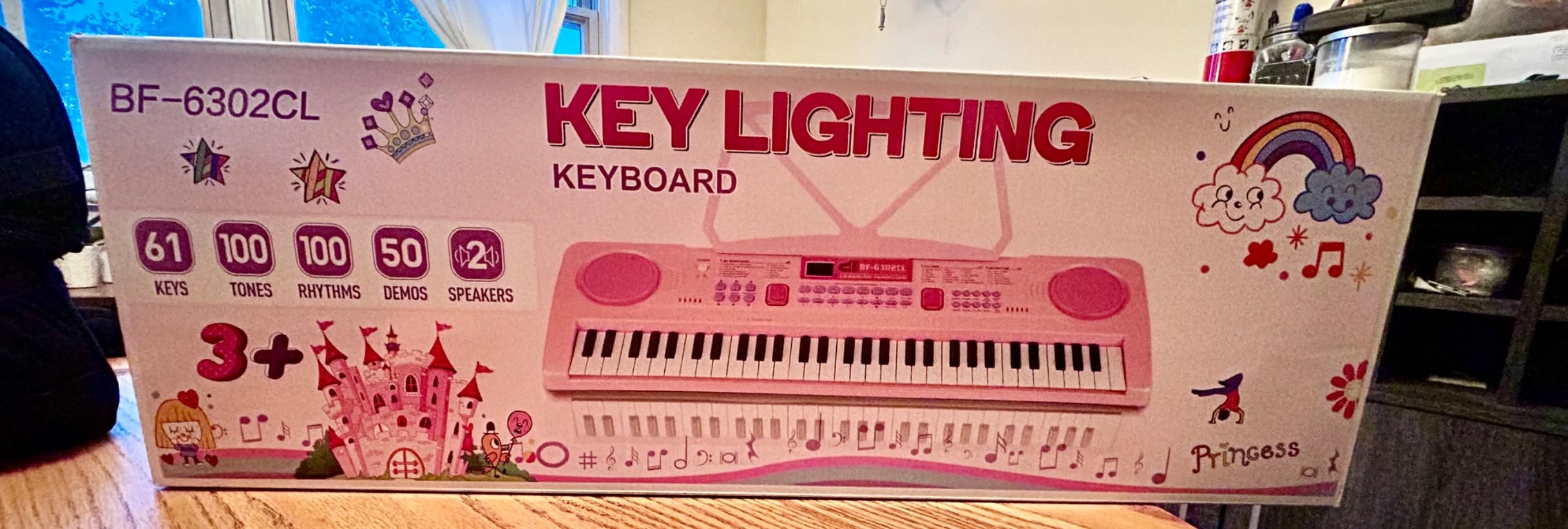 Kids Piano Keyboard, 61 Key Portable Electronic Piano with Teaching Mode customer photo 1