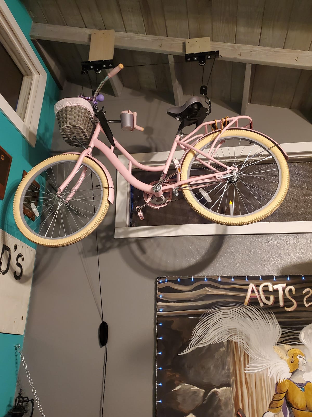 Ceiling Mount Bike Hoist Set of 2 Bike Hangers Pulley System customer photo 1