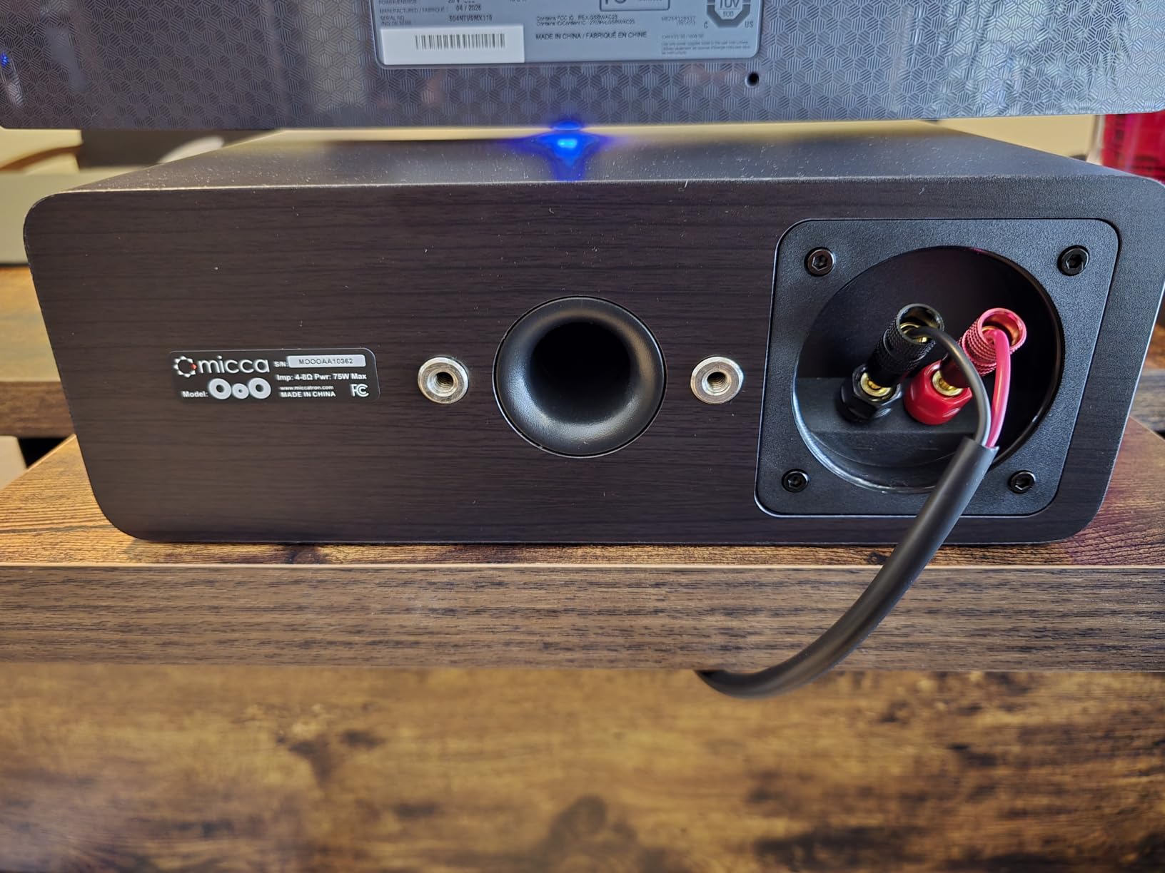 Micca OoO Slim Passive Center Channel Speaker, Home Theater, Each, Walnut customer photo 2