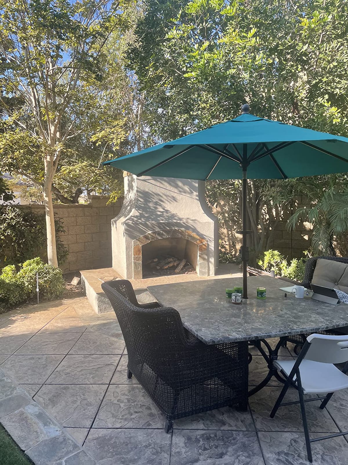 EliteShade USA 10-Year-Non-Fading 9Ft Market Patio Umbrella, UPF 50+ UV Protection Performance Sun Umbrella, Heavy Duty Commercial Grade Outdoor Table Umbrella with Crank & Tilt, Windproof Vented Top for Garden, Pool, Deck and Outdoor Playsets,Heather Beige customer photo 2
