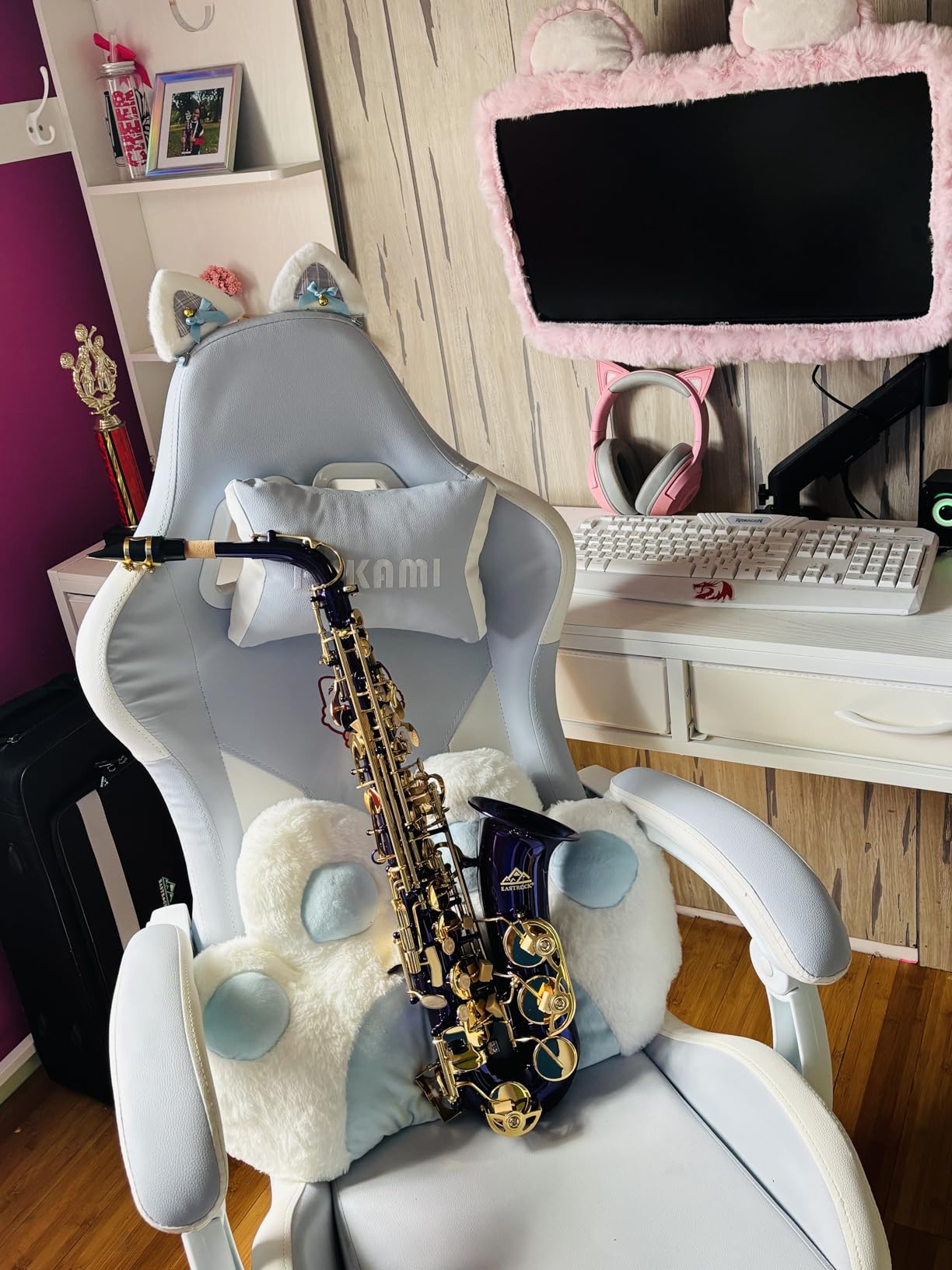 EASTROCK E Flat Alto Saxophone Black/Golden Sax for Beginners and Students customer photo 1