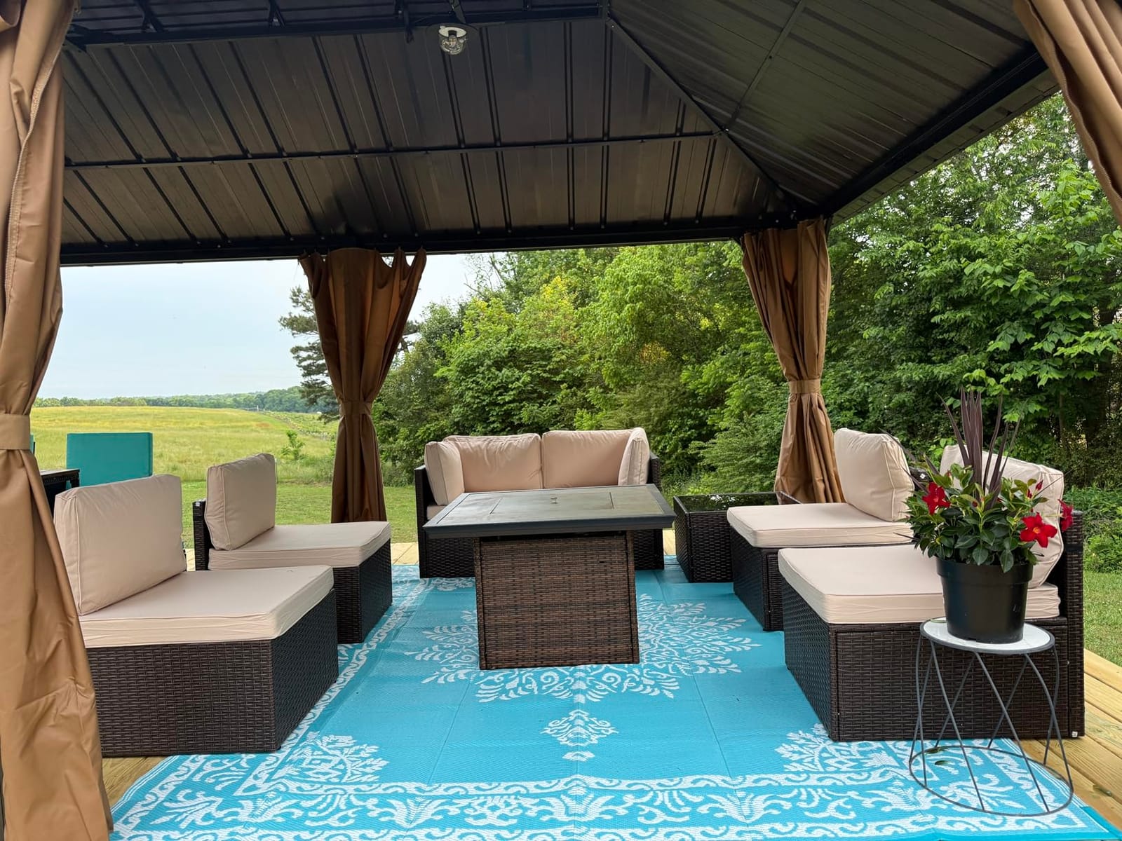Pamapic 7 Pieces Outdoor Sectional Furniture，Wicker Patio sectional Furniture Sets，All-Weather Rattan Sectional Sofa Conversation Set with Coffee Table and Washable Couch Cushions Covers customer photo 1
