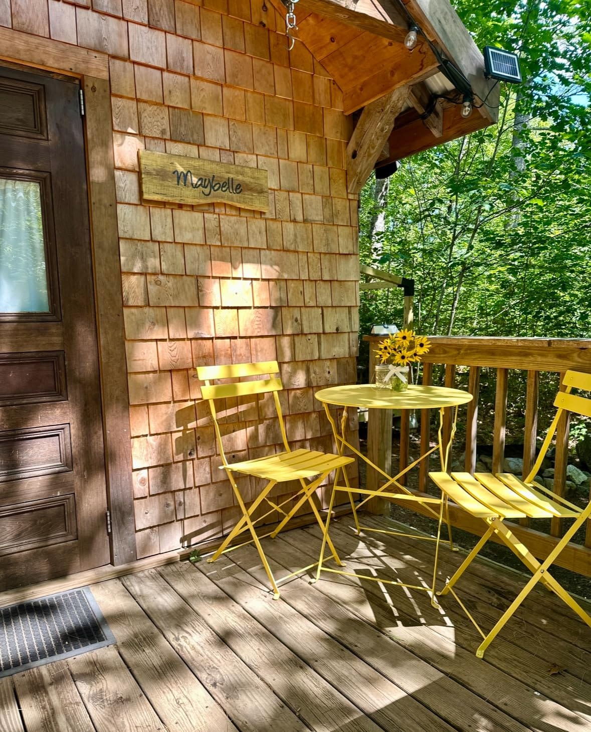 Grand patio 3-Piece Folding Patio Bistro Set Outdoor Porch Balcony, Yellow customer photo 1