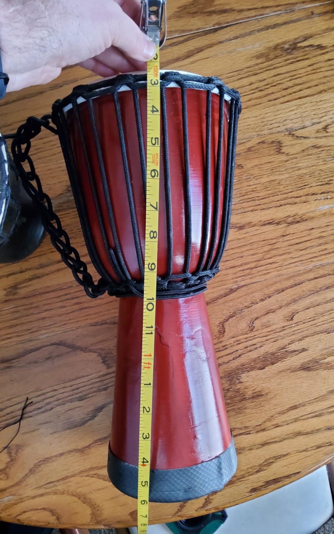 Drum Djembe is a Rope goat skin Covered Goblet African Drum Played by Hands West Africa style jembe for drums circle and more (7x15) customer photo 1
