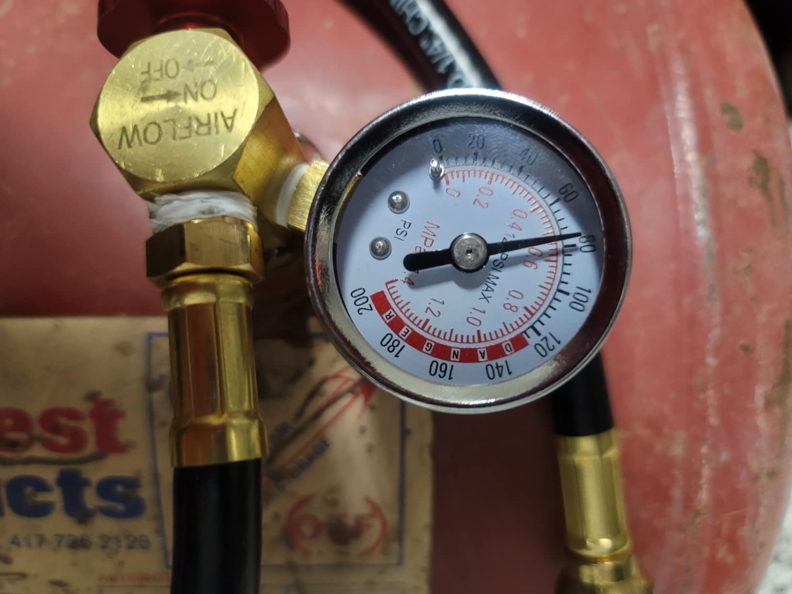 Hromee Air Tank Repair Kit w/Safety Valve, Pressure Gauge and 4 Feet Air Tank Hose Assembly kit for Portable Carry Tank customer photo 2