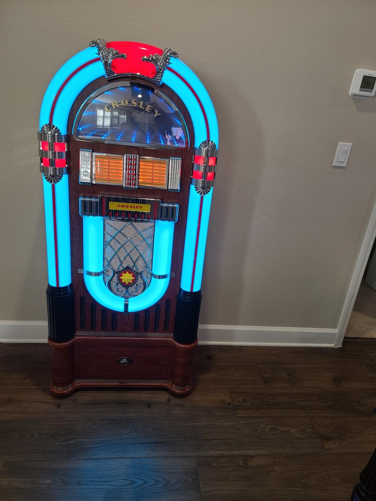 Crosley CR1215A-WA Jukebox with ST15-WA Stand Included, Walnut customer photo 1