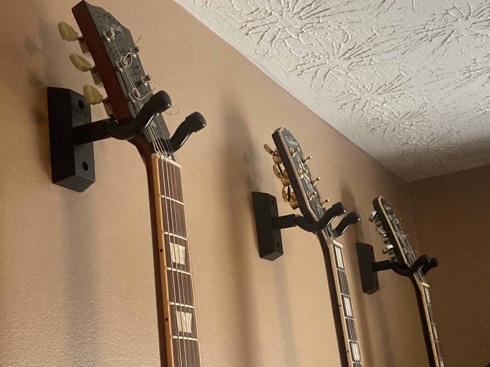 SNIGJAT Guitar Wall Mount 2 Pack, U-Shaped Wood Guitar Hanger Wall Hook customer photo 2