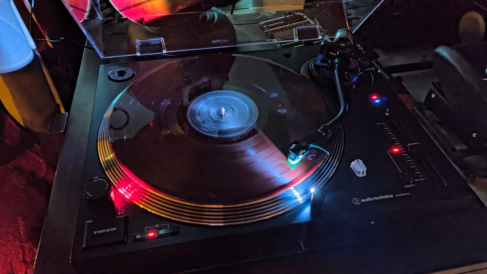 Audio-Technica AT-LP120XBT-USB-BK Wireless Direct-Drive Turntable (Analog, Wireless & USB), Fully Manual, 3 Speed, Convert Vinyl to Digital, Built-in Pre-Amp, Black customer photo 1
