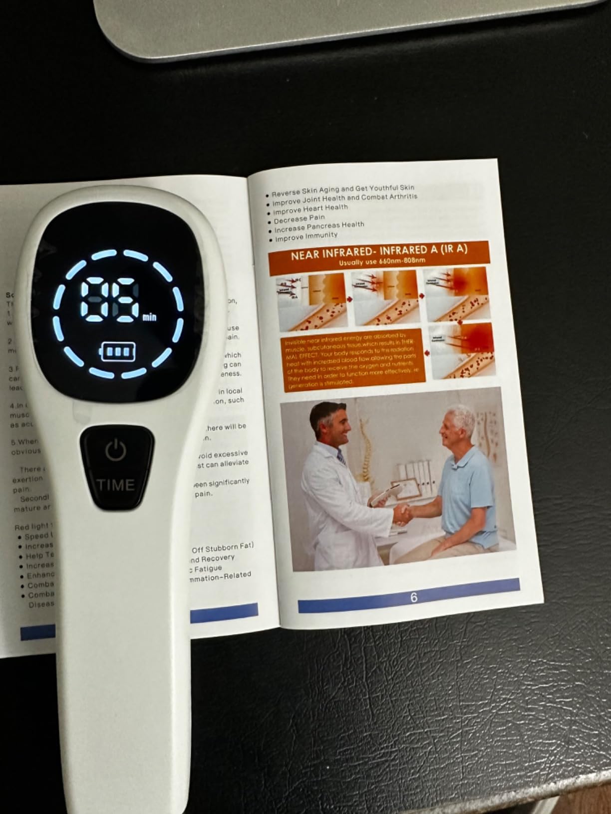 YJT Cold Laser Therapy Device, Red Light Therapy Device for Pain Relief, Ideal Painless Joint and Muscle Pain Reliever, Infrared Light with 12x650nm and 2x808nm customer photo 1