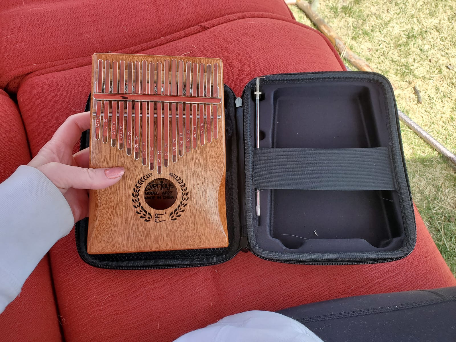 Everjoys Kalimba Thumb Piano 17 Keys, Professional Musical Instrument Finger Piano Marimbas with Portable Soft Cloth Bag, Fast to Learn Songbook, Tuning Hammer, All in One Kit customer photo 2