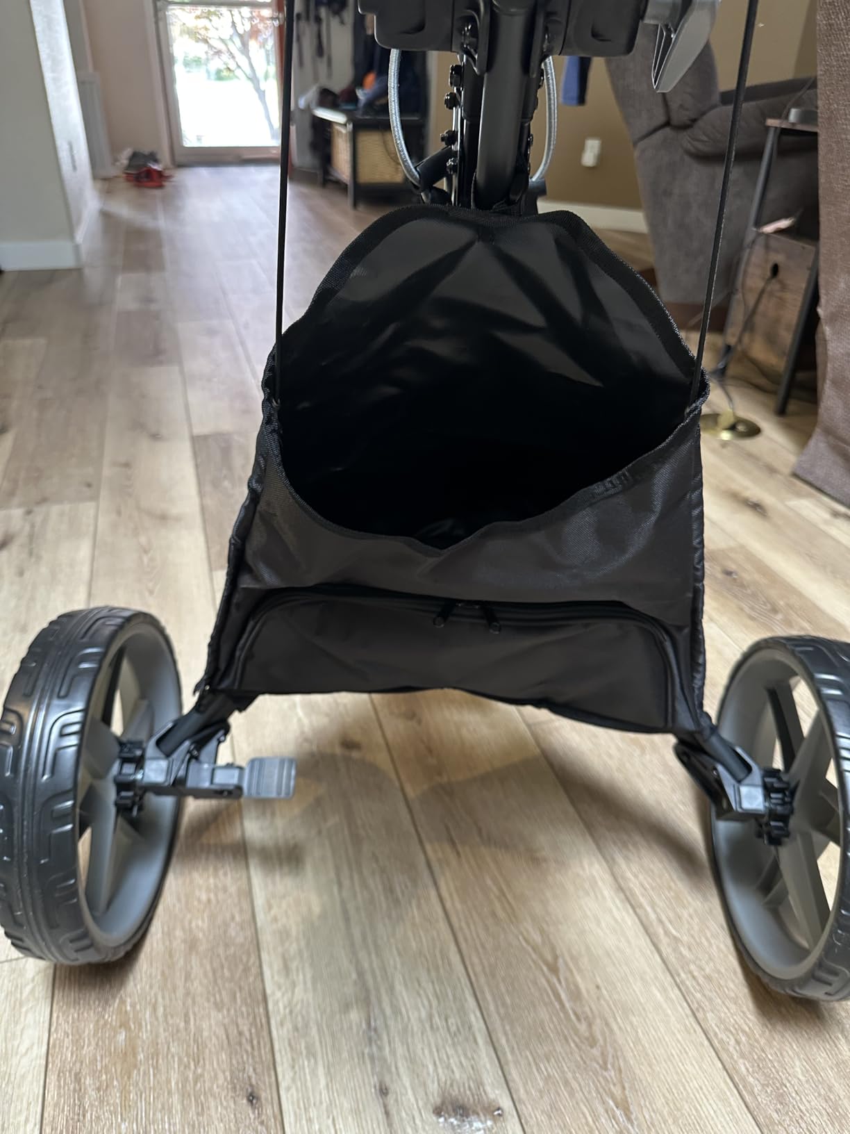 KVV 3 Wheel 360 Rotating Front Wheel Golf Push Cart Open and Close in ONE Second-Free Umbrella Holder Included customer photo 2