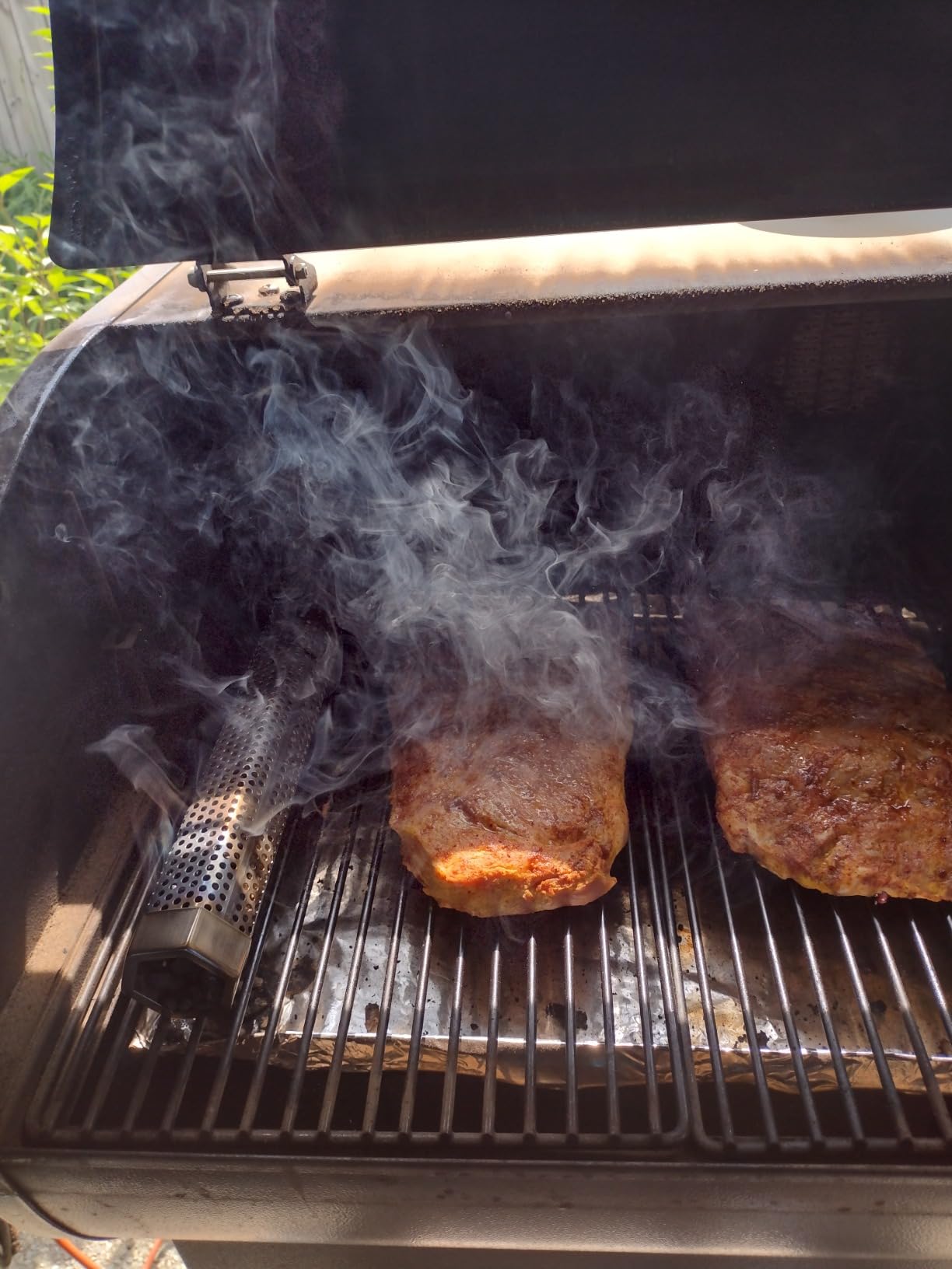 2 Pack 12'' Stainless Steel Pellet Smoker Tube, with Brush and Hooks customer photo 2