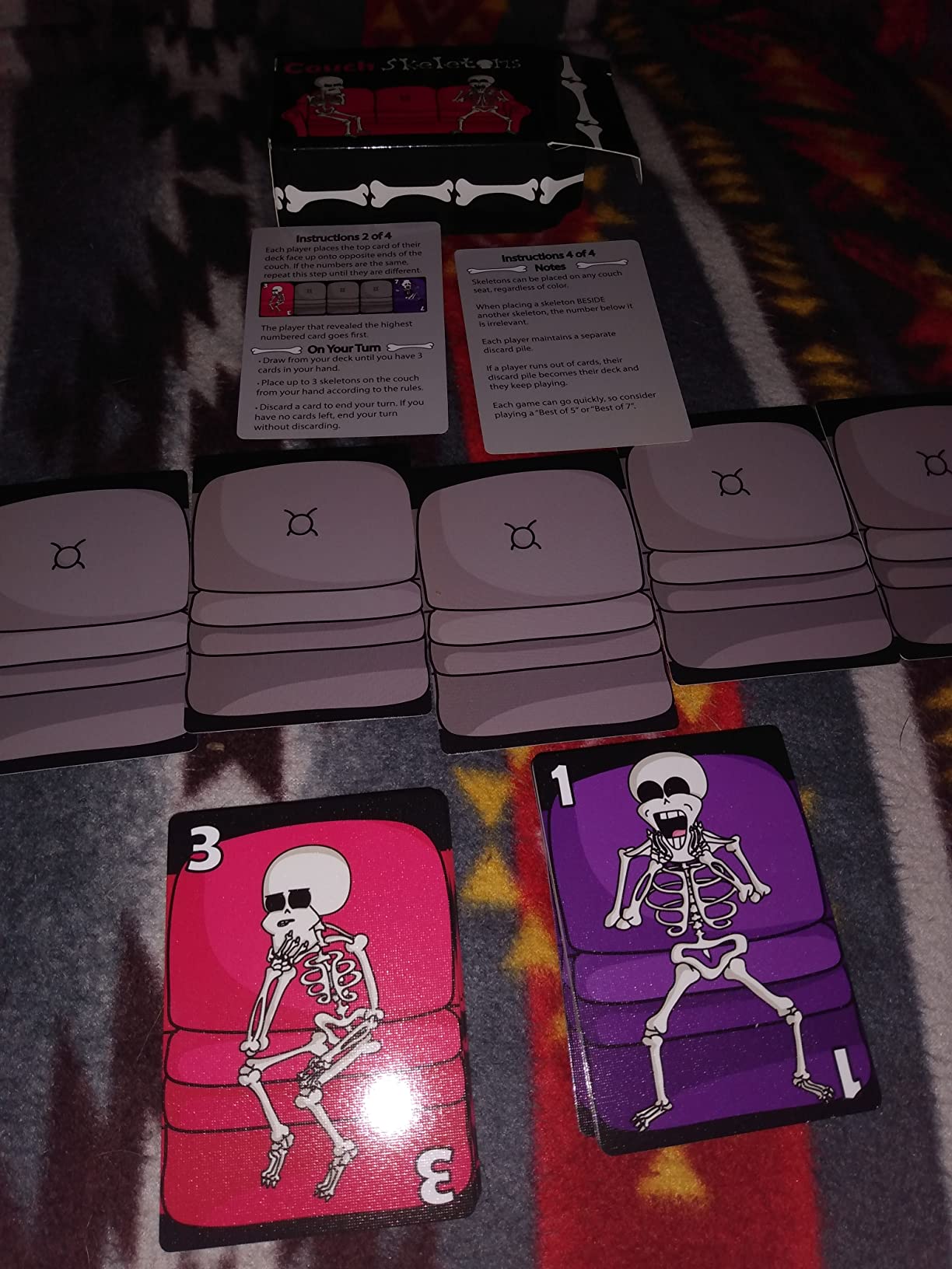 Couch Skeletons Card Game - Quick and Easy 2 Player Game by The Dusty Top Hat customer photo 1