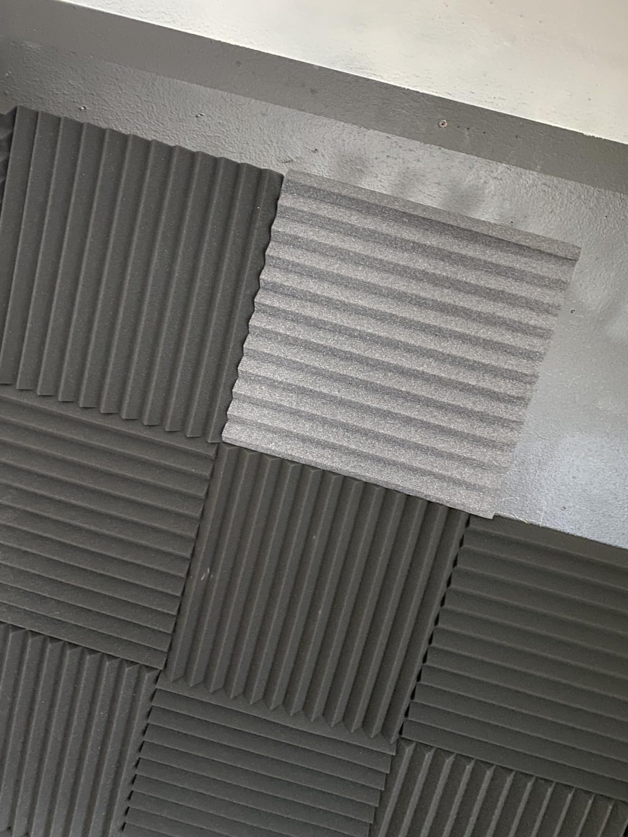 52 Pack Acoustic Panels 1 X 12 X 12 Inches - Acoustic Foam - High Density- Soundproof Studio Wedges - Charcoal customer photo 2