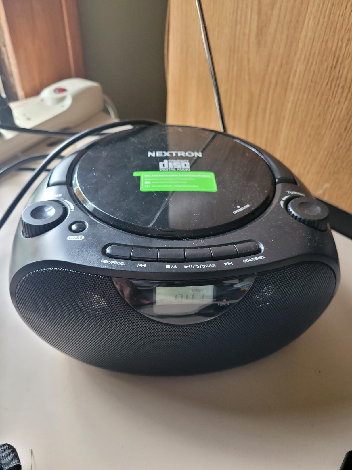 Nextron Portable CD Player Boombox with Bluetooth, AM/FM Radio & USB customer photo 2
