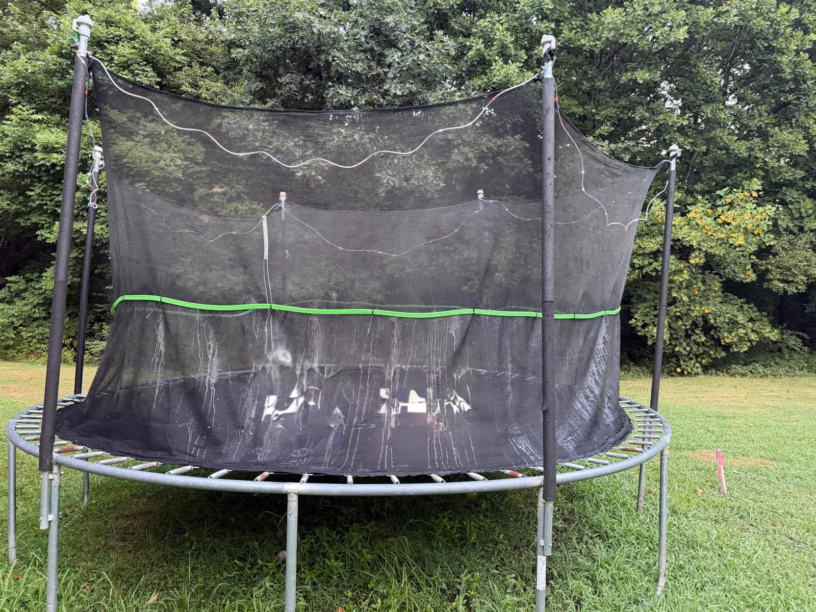 Jasonwell Trampoline Sprinkler Kids Outdside: Trampoline Accessories Waterpark Tropical Party Summer Outdoor Fun Water Games Toys Sprinklers Backyard Water Park Activity Toy for Kids Boys Girls (39FT) customer photo 1