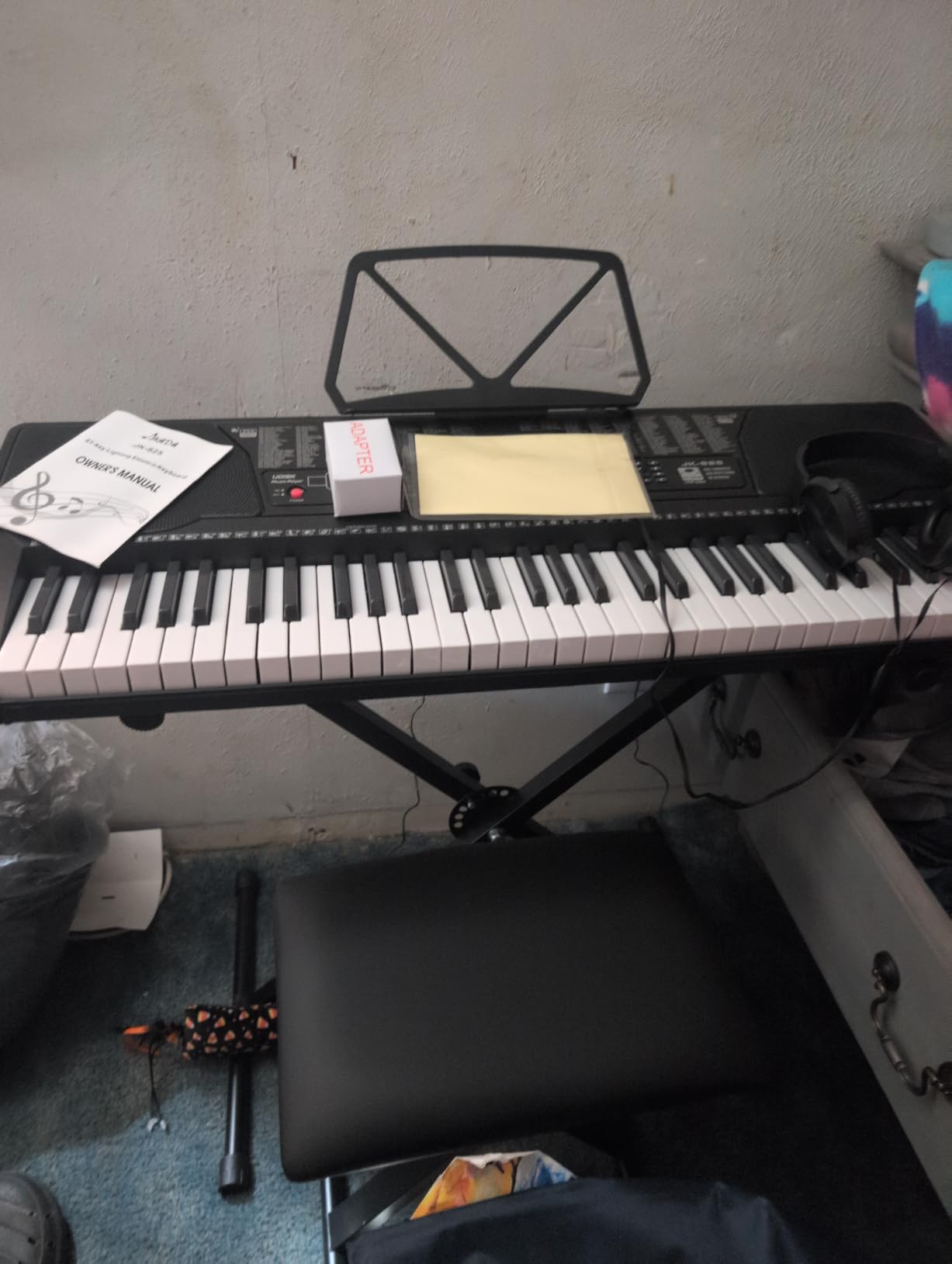 JIKADA 61 Key Portable Electronic Keyboard Piano,3 Teaching Modes customer photo 2