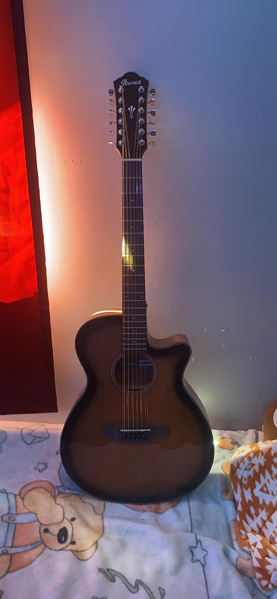 Ibanez AEG5012 12-string Acoustic-electric Guitar - Dark Violin Sunburst customer photo 1