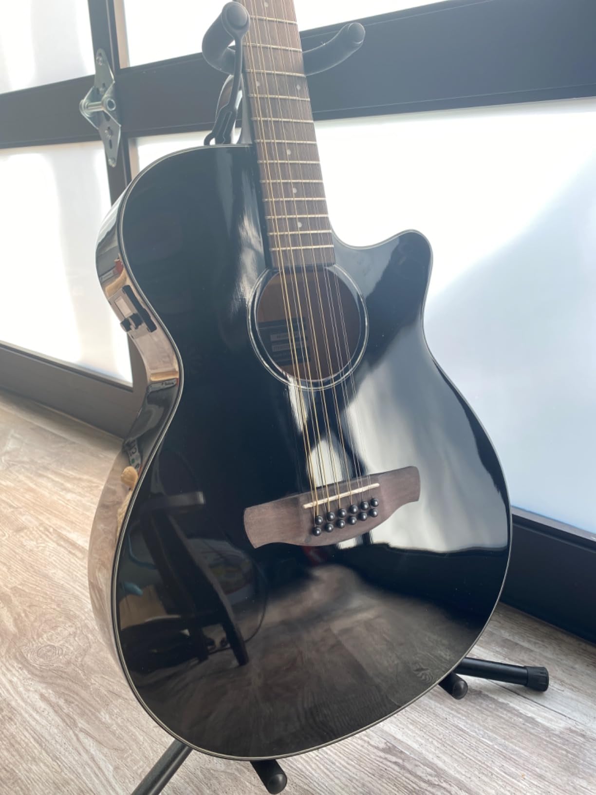 Ibanez AEG5012 12-string Acoustic-electric Guitar - Dark Violin Sunburst customer photo 2