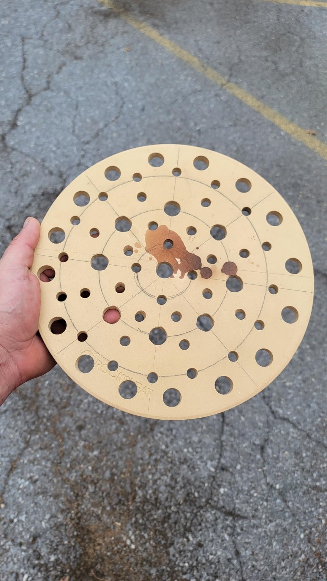 K ROCKSHEAT 15 Inch Round Pizza Stone for Oven Grill BBQ, Cordierite Large Pizza Grilling Stone, Durable Bread Baking Stone 15