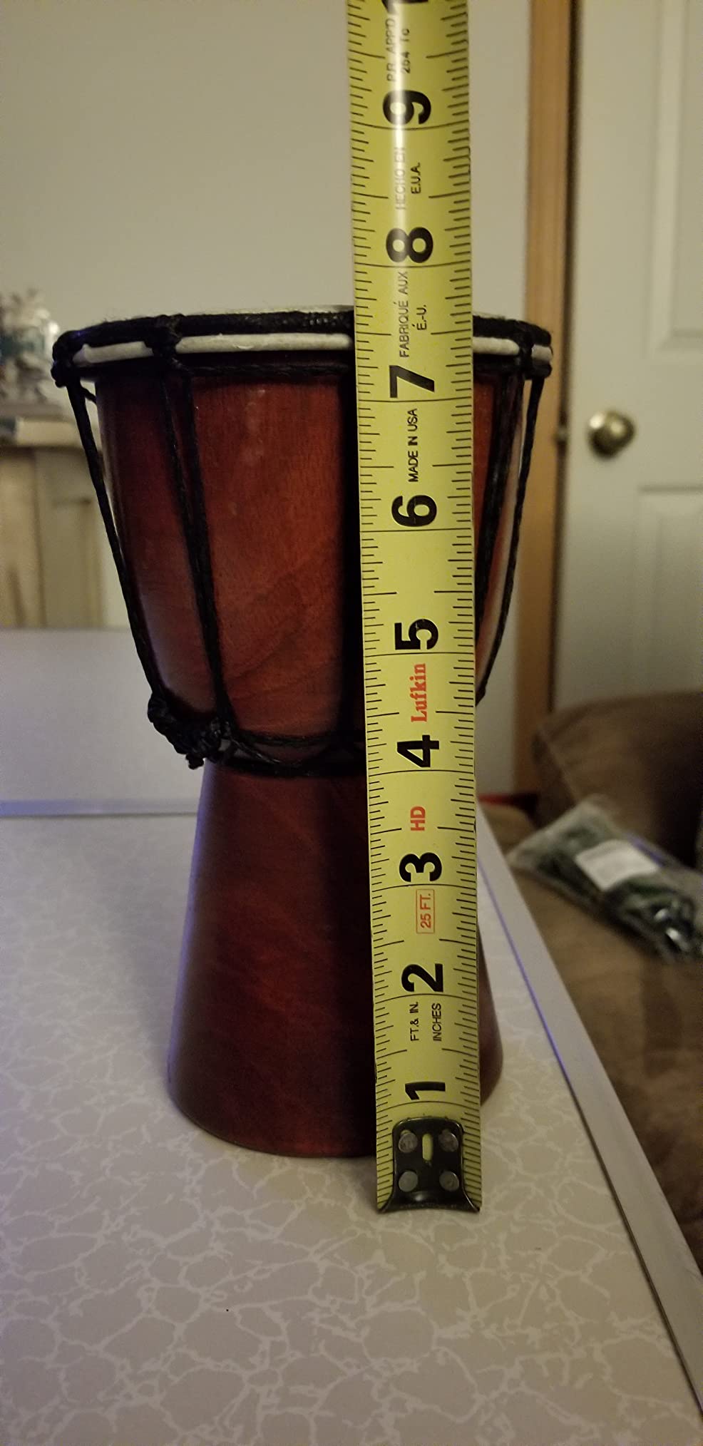 ArtCreativity 16 Inch Wooden Djembe Drum Set with Sticks, Rustic Brown Wood African Drum Design, Fun Musical Instrument for Kids and Adults, Great Gift Idea customer photo 1