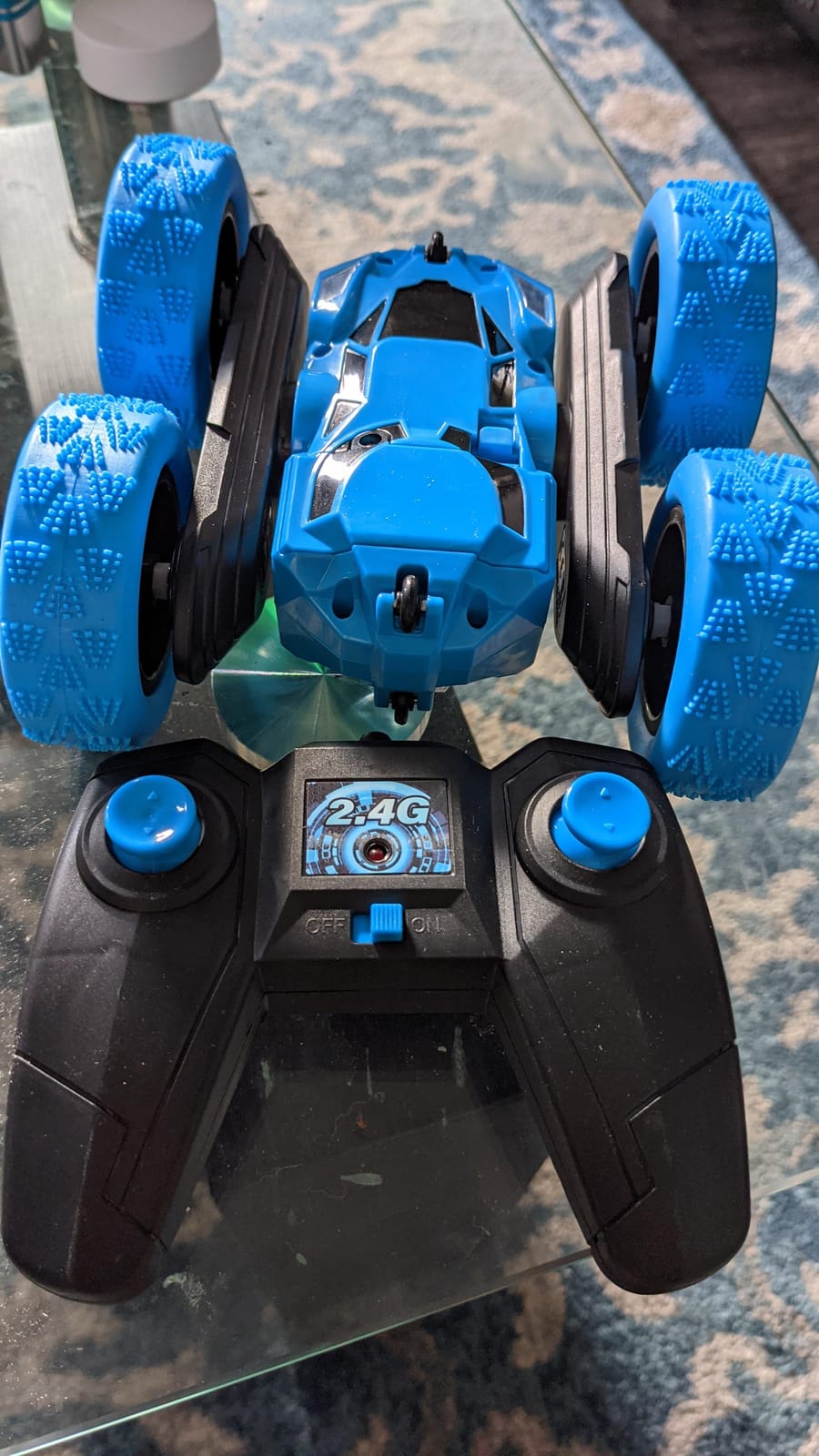 Hamdol Remote Control Car for Kids, 360° Rotating Double-Sided RC Car with LED Headlights, 4WD 2.4GHz Electric Rechargeable Toy Vehicle for Boys and Girls, Perfect Birthday customer photo 1