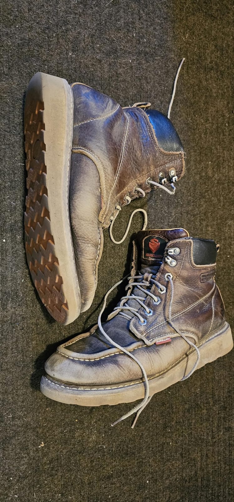 SUREWAY Mens Heavy Duty Wedge Moc Toe Work Boots Soft/Composite/Steel Toe customer photo 1