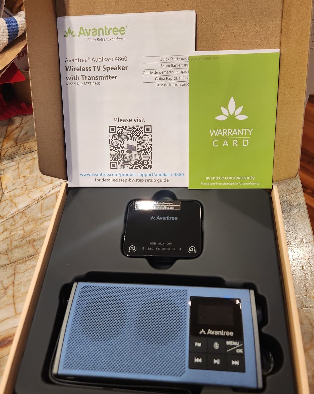 Avantree Wireless Portable TV Speaker & FM Radio 2-in-1, with Low Latency Bluetooth TV Transmitter, Ideal for Seniors, Hard of Hearing - Audikast 4860 customer photo 1