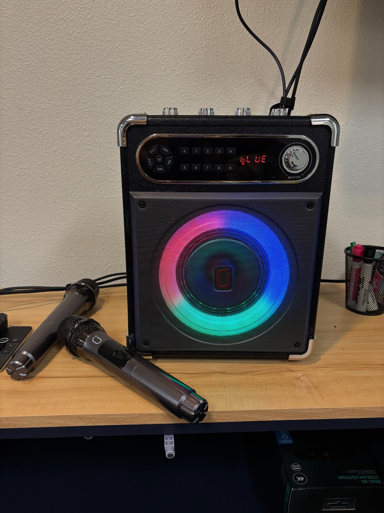 JYX 200W Karaoke Machine with 2 Wireless Microphones, Bass/Treble Control customer photo 2