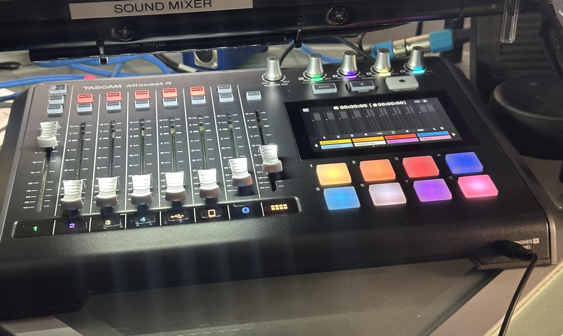 TASCAM Mixcast 4 Podcast Streaming Mixer, Recorder, and USB Audio Interface — Four XLR/TRS Mic Inputs, Touch Screen and Editing Software Included | Recorder, USB Audio Interface - Four XLR/TRS Mic Inputs, Touch Screen and Editing Software Included customer photo 2