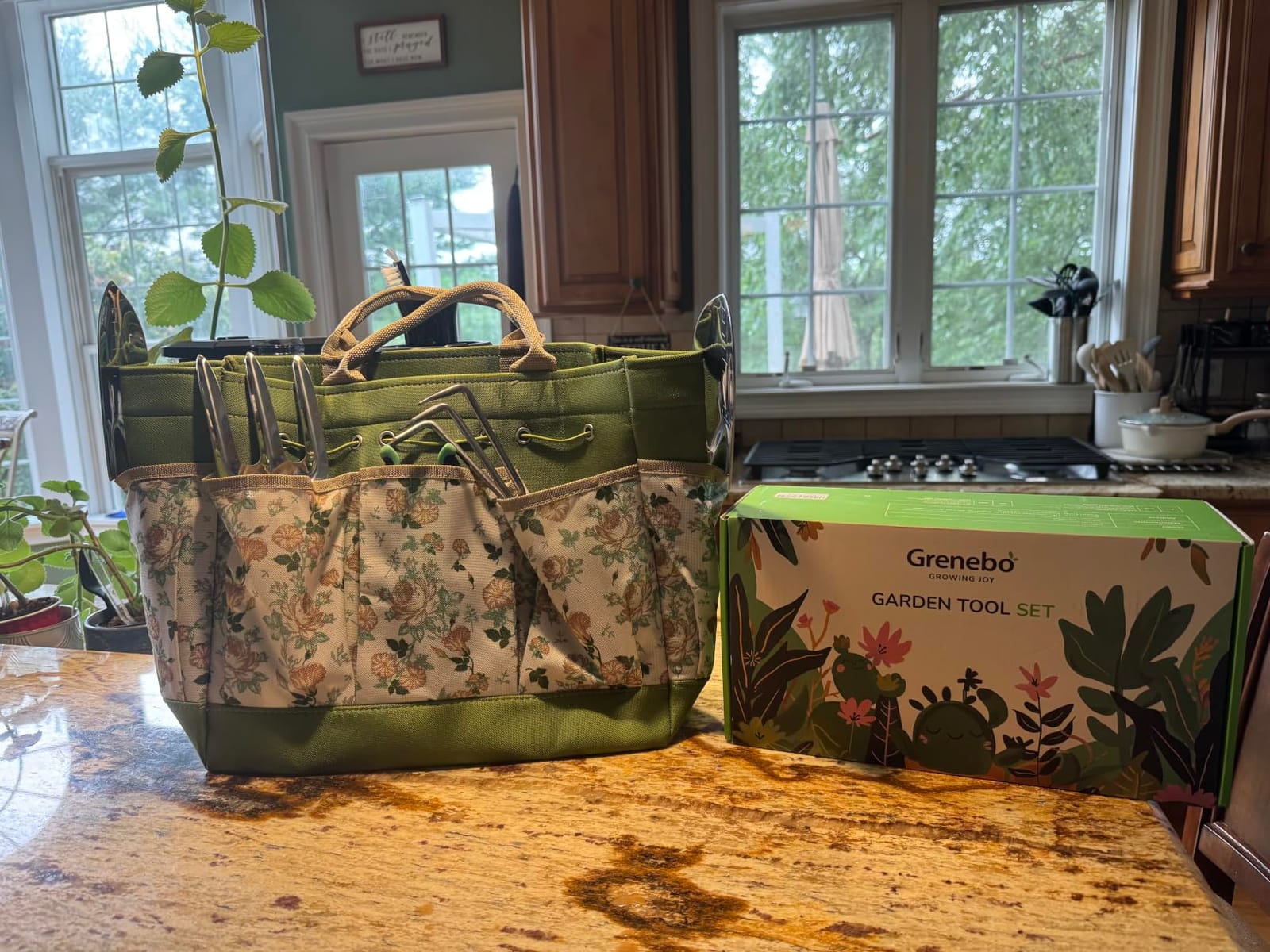 Grenebo Heavy Duty Gardening Tools with Handbag, Gardening Gifts for Women customer photo 1