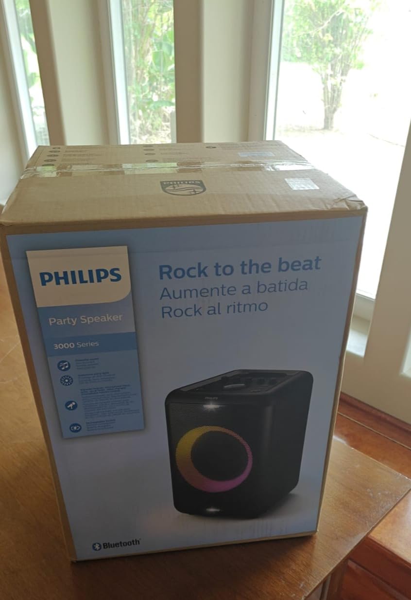 Philips X5206 Bluetooth Party Speaker - 14 Hours Play Time, Deep Bass, Party Lights, Karaoke Effects, Mic & Guitar Input, 80W Max Power, Black customer photo 1