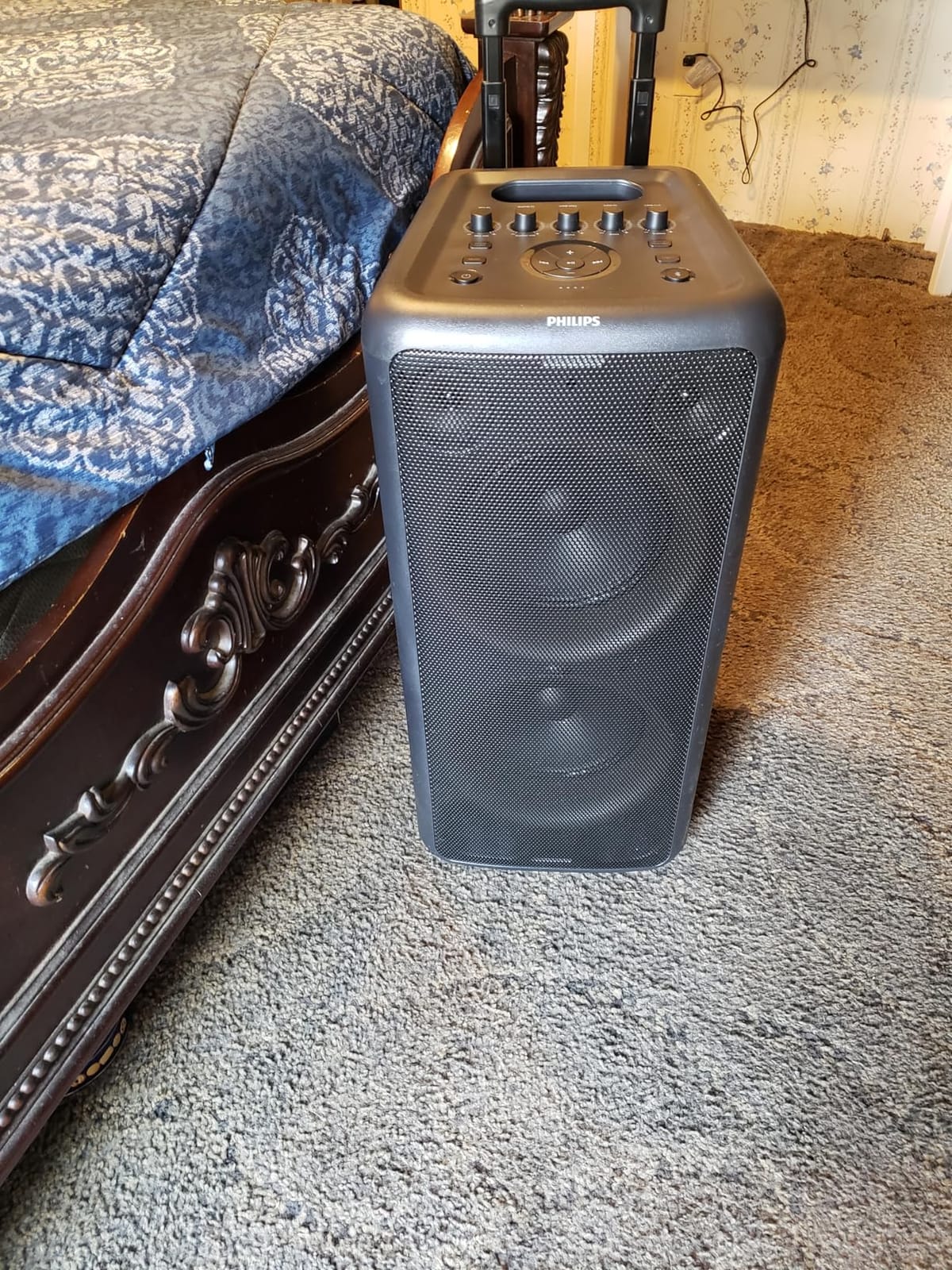Philips X5206 Bluetooth Party Speaker - 14 Hours Play Time, Deep Bass, Party Lights, Karaoke Effects, Mic & Guitar Input, 80W Max Power, Black customer photo 2