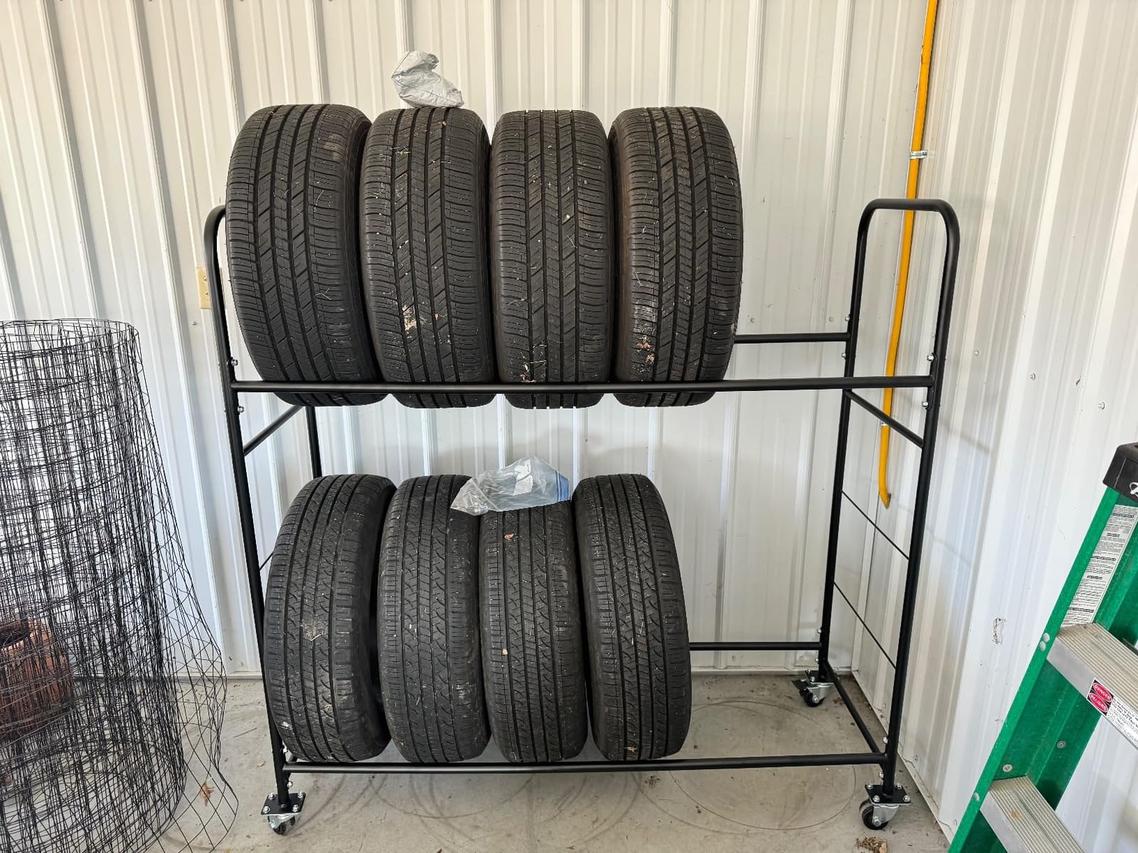 STEELAID Tire Storage Rack - Rolling Rack for Garage - Indoor/Outdoor Shelves 60 inch Organizer customer photo 1